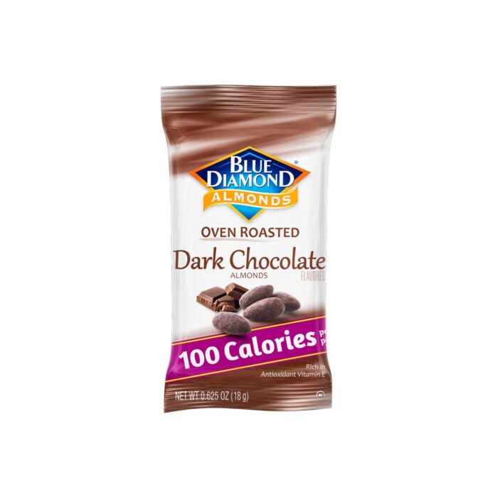 Blue Diamond Almonds Dark Chocolate Cocoa Dusted Snack Nuts, 100 Calorie Packs, 32 Count - Image 2