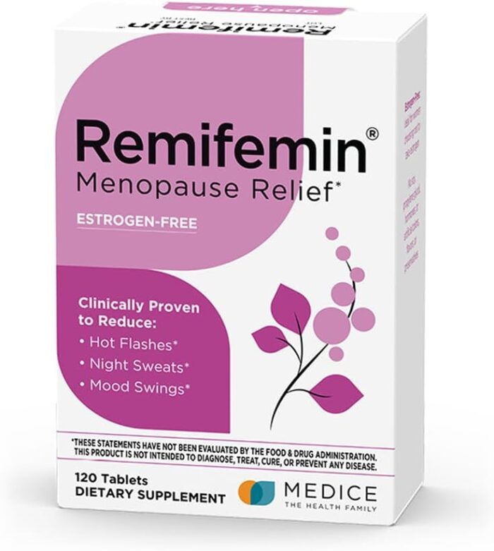 Menopause Symptoms Relief - Clinically Proven Ingredients - Menopause Supplements - Black Cohosh - Estrogen-Free - Made in Germany - 120 Tablets