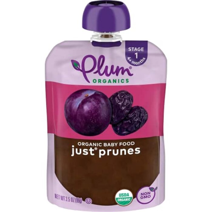 Plum Organics | Stage 1 | Organic Baby Food Meals [4+ Months] | Just Prune | 3.5 Ounce Pouch (Pack Of 6) Packaging May Vary - Image 2