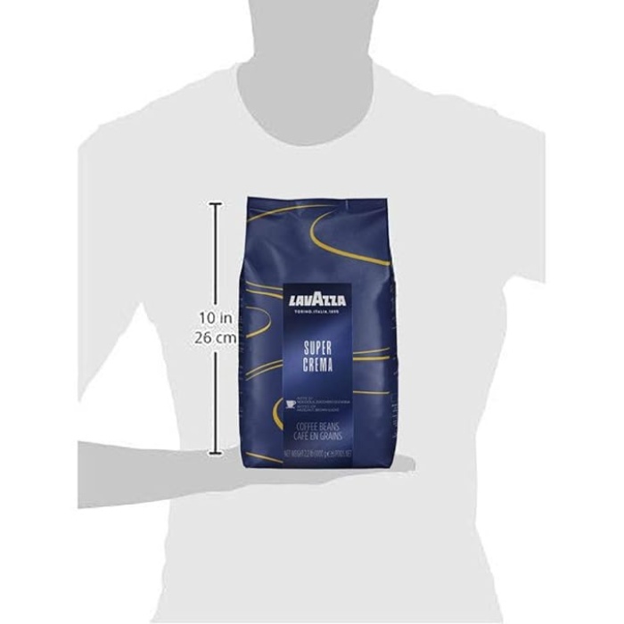 Lavazza Super Crema Whole Bean Coffee Blend, light-Medium Espresso Roast, 2.2 Pound (Pack of 1) ,Premium Quality, Aromatic, Mild and creamy - Image 4