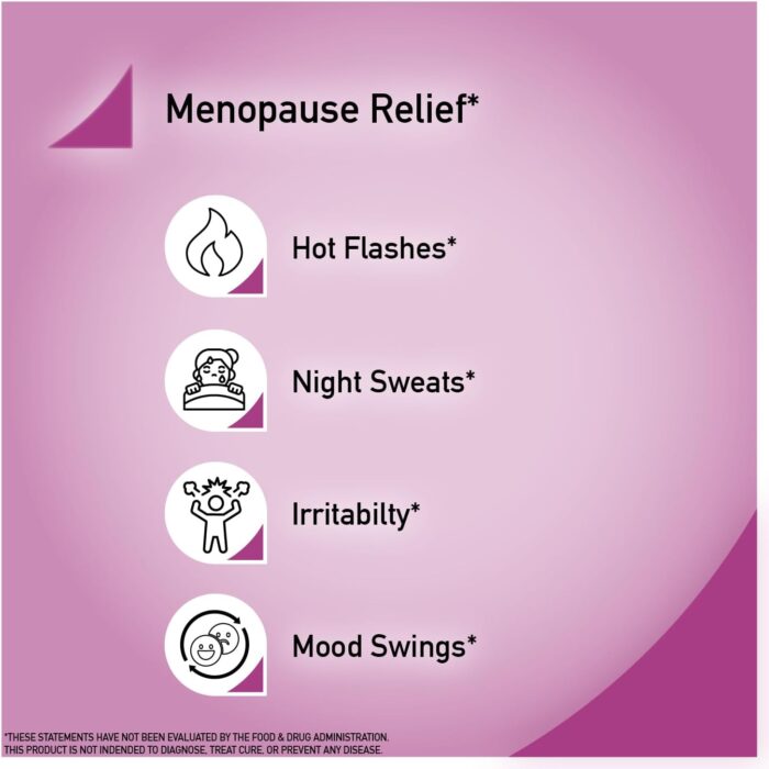 Menopause Symptoms Relief - Clinically Proven Ingredients - Menopause Supplements - Black Cohosh - Estrogen-Free - Made in Germany - 120 Tablets - Image 3