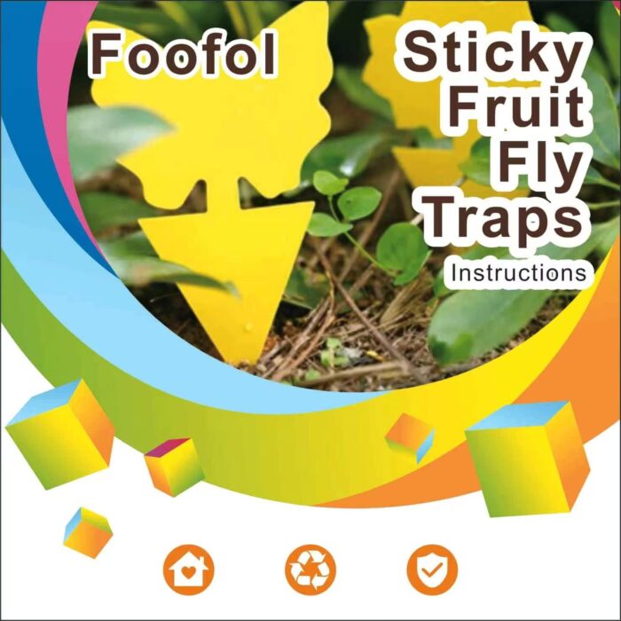 Fruit Fly Traps Fungus Gnat Traps Yellow Sticky Bug Traps 36 Pack Non-Toxic and Odorless for Indoor Outdoor Use Protect The Plant - Image 2