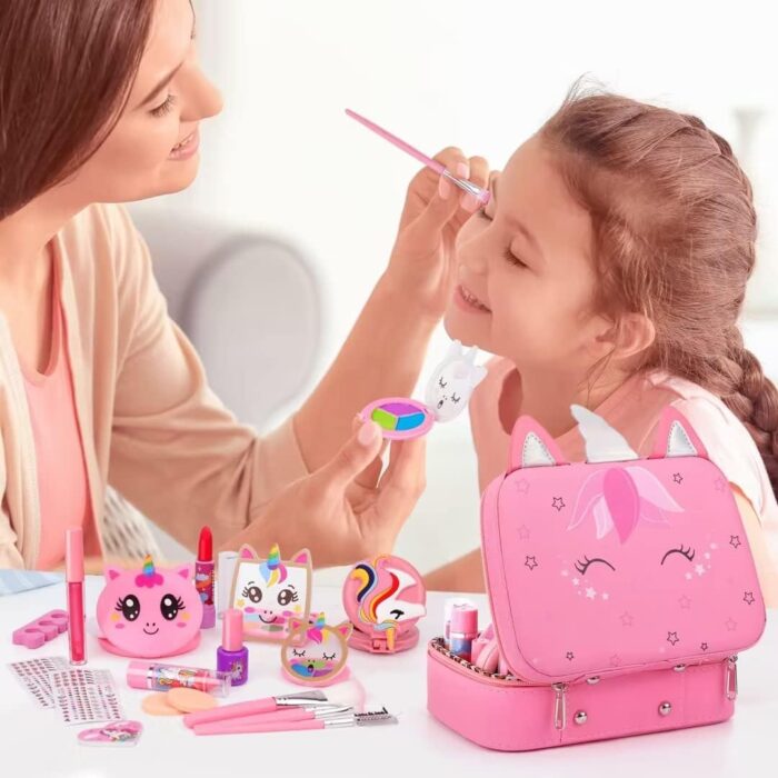 Kids Washable Makeup Girls Toys - Girls Makeup Kit for Kids Make up Set Real Makeup for Kid Little Girls Toddlers Children Princess Christmas Birthday Gifts Toys for 3 4 5 6 7 8 9 10 Year Old Girls - Image 5