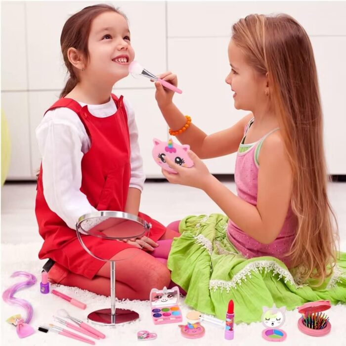 Kids Washable Makeup Girls Toys - Girls Makeup Kit for Kids Make up Set Real Makeup for Kid Little Girls Toddlers Children Princess Christmas Birthday Gifts Toys for 3 4 5 6 7 8 9 10 Year Old Girls - Image 6