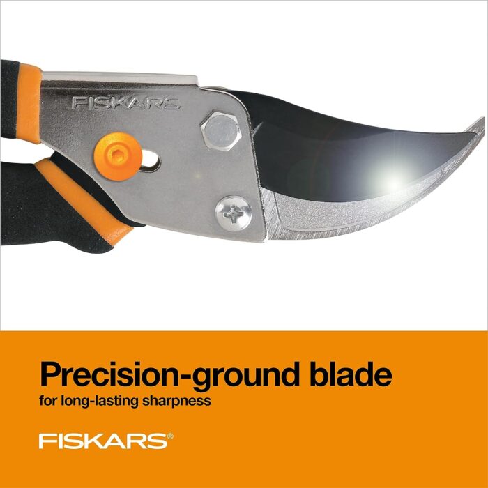 Fiskars Bypass Pruning Shears 5/8” Garden Clippers - Plant Cutting Scissors with Sharp Precision-Ground Steel Blade - Image 4