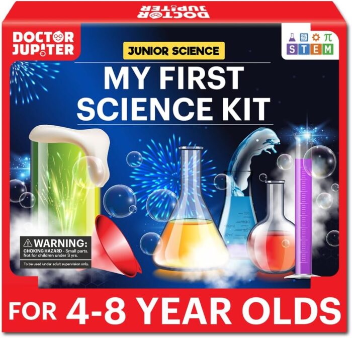 Doctor Jupiter My First Science Kit for Kids Ages 4-5-6-7-8| Birthday, Easter Gift Ideas for 4-8 Year Old Boys & Girls| STEM Experiments| Learning & Educational Toys