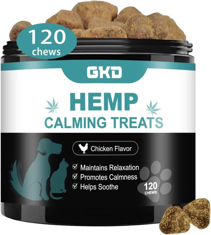 Hemp Calming Chews for Dogs, Dog Calming Treats Anxiety Relief 100% Golden Ratio of Natural Ingredients Calming Dog Treats, Aid with Separation, Barking, Stress Relief, Thunderstorms - Beef