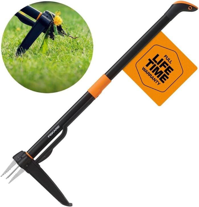 FISKARS Stand Up Weeder - Ergonomically Designed to be Easy on You but Tough on Weeds - Removes Roots and Weeds without Chemicals - Durable and Lightweight