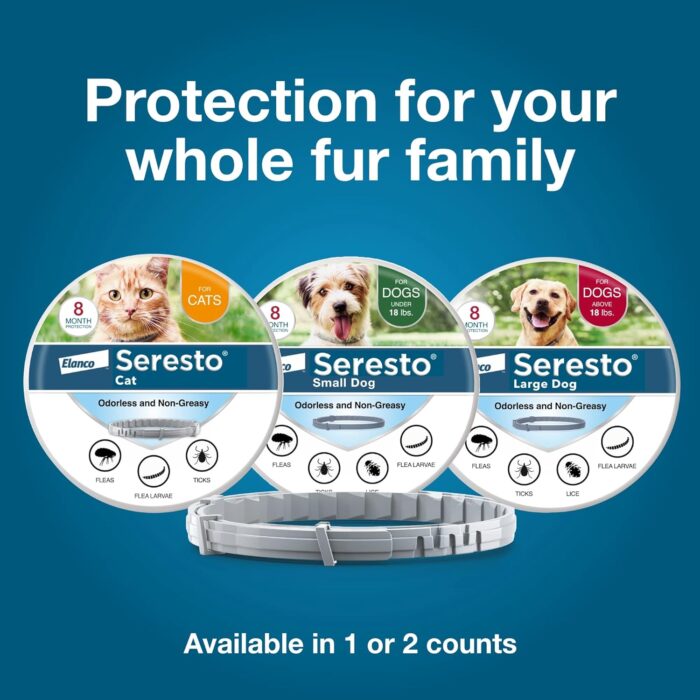 Seresto Large Dog Vet-Recommended Flea & Tick Treatment & Prevention Collar for Dogs Over 18 lbs. | 8 Months Protection - Image 8