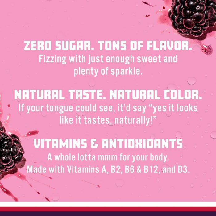 Sparkling Ice, Black Raspberry Sparkling Water, Zero Sugar Flavored Water, with Vitamins and Antioxidants, Low Calorie Beverage, 17 fl oz Bottles (Pack of 12) - Image 4