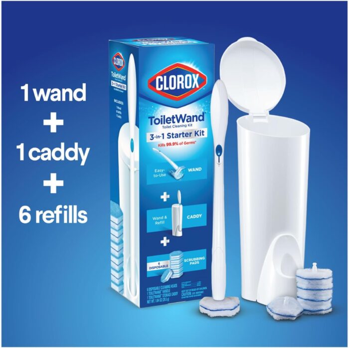 Clorox Original Cleaning System, ToiletWand, Storage Caddy, 6 Refill Heads (Package May Vary) - Image 4