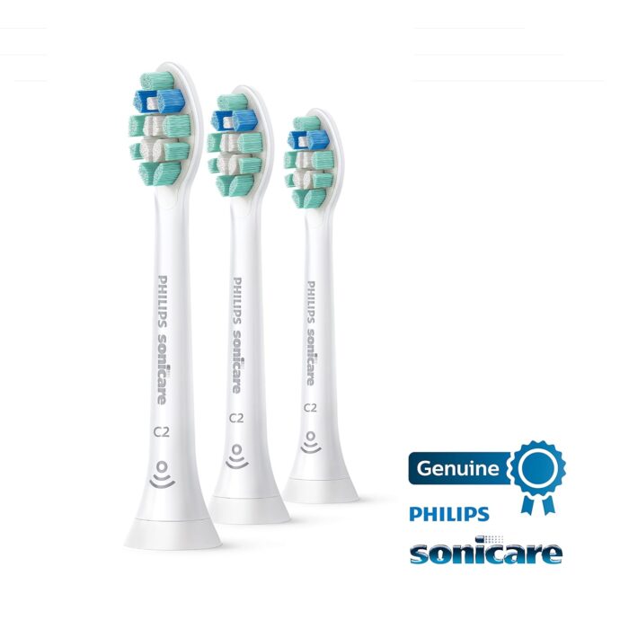 Philips Sonicare Genuine C2 Optimal Plaque Control Toothbrush Heads, 3 Brush Heads, White, HX9023/65 - Image 7