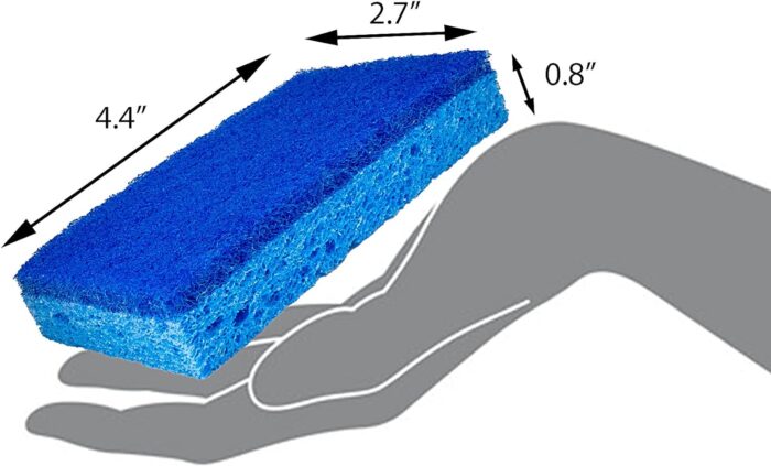 Amazon Basics Non-Scratch Sponges, 6-Pack, Blue - Image 5