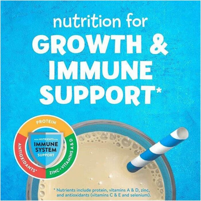 PediaSure Grow & Gain with Immune Support, Kids Protein Shake, 27 Vitamins and Minerals, 7g Protein, Helps Kids Catch Up On Growth, Non-GMO, Gluten-Free, Vanilla, 8 Fl Oz (Pack of 24) - Image 2