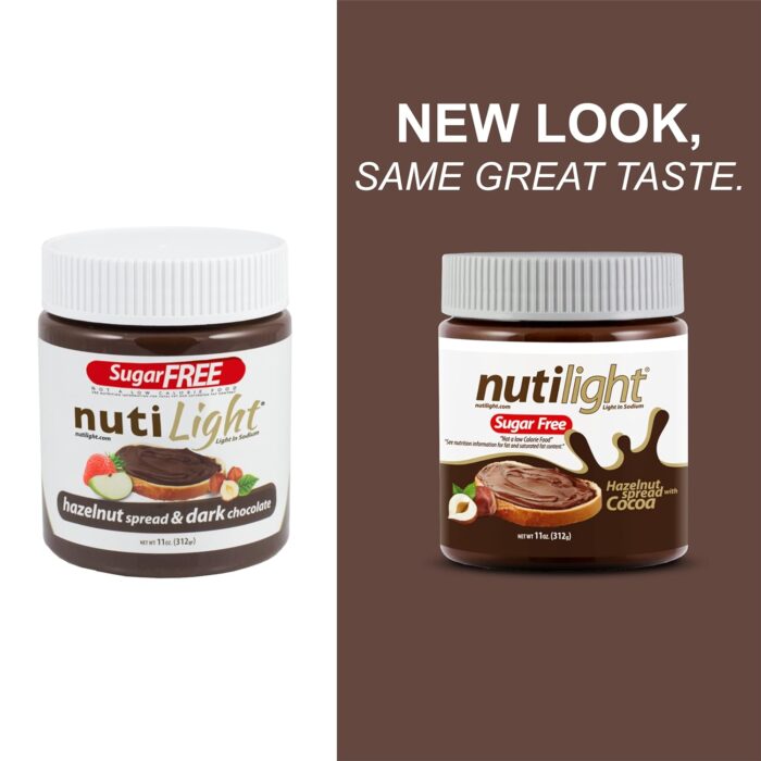 Nutilight Sugar Free Hazelnut Spread with Cocoa, Friendly, Vegan, Kosher, Non-GMO,100% Natural, Cholesterol-Free, Gluten-Free, and Soy-Free, 11 Ounces (Pack of 1) - Image 2