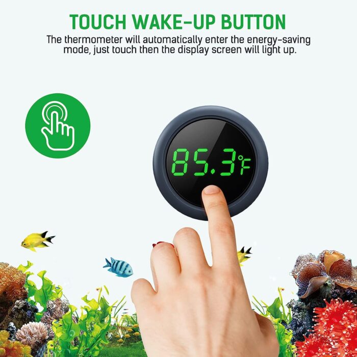 Fish Tank Digital Thermometer Accurate LED Display to ±0.9°F Tank Thermometer Aquarium Temperature Measurement Suitable for Fish, Axolotl, Turtle or Aquatic - Image 4