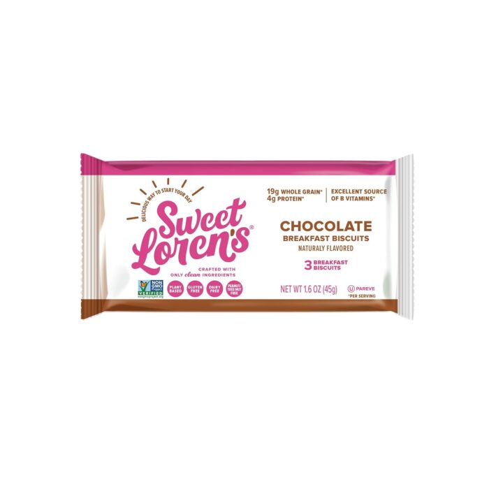 Sweet Loren's Breakfast Biscuits | Chocolate | Gluten Free, Dairy Free, Nut Free Snacks | 6 Pack Case (30 Total Servings, 1.6 ounce each) - Image 2