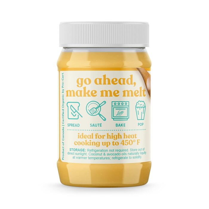 Livlo Organic Vegan Ghee - Plant Based Butter - No Refrigeration Necessary - Dairy Free, Soy Free, Gluten Free Substitute to Ghee and Butter - 14 oz. - Image 2