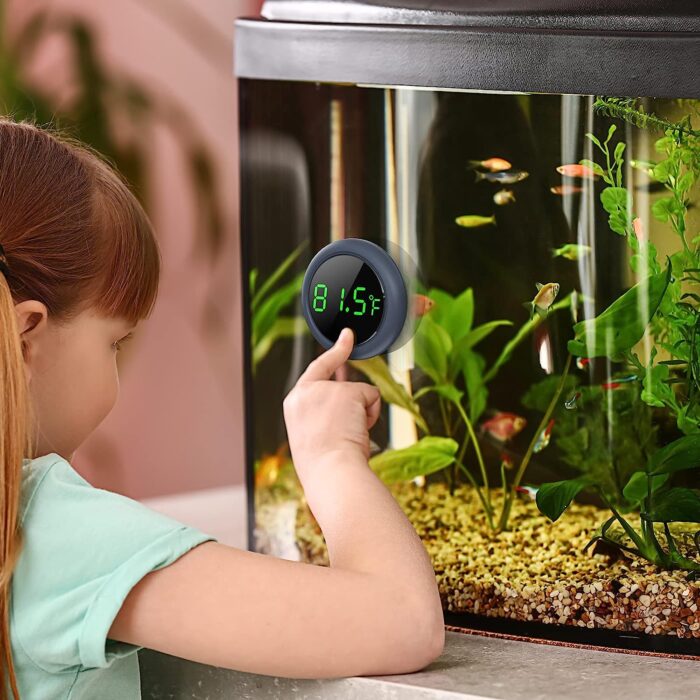 Fish Tank Digital Thermometer Accurate LED Display to ±0.9°F Tank Thermometer Aquarium Temperature Measurement Suitable for Fish, Axolotl, Turtle or Aquatic - Image 2