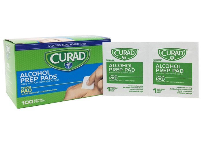 CURAD Alcohol Prep Pads (Pack of 4 Boxes) | 400 Pieces of Medium Isopropyl Alcohol Wipes Individually Wrapped | First Aid Alcohol Swabs for Cuts & Scrapes | Medical Alcohol Pads for General Cleansing - Image 6