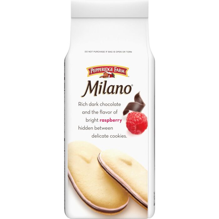 Pepperidge Farm Milano Cookies, Raspberry Chocolate, 7 oz. Bag - Image 6