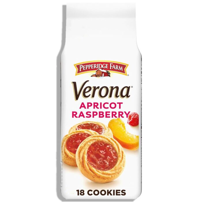 Pepperidge Farm Verona Apricot Raspberry Thumbprint Cookies, 6.75 oz. Bag