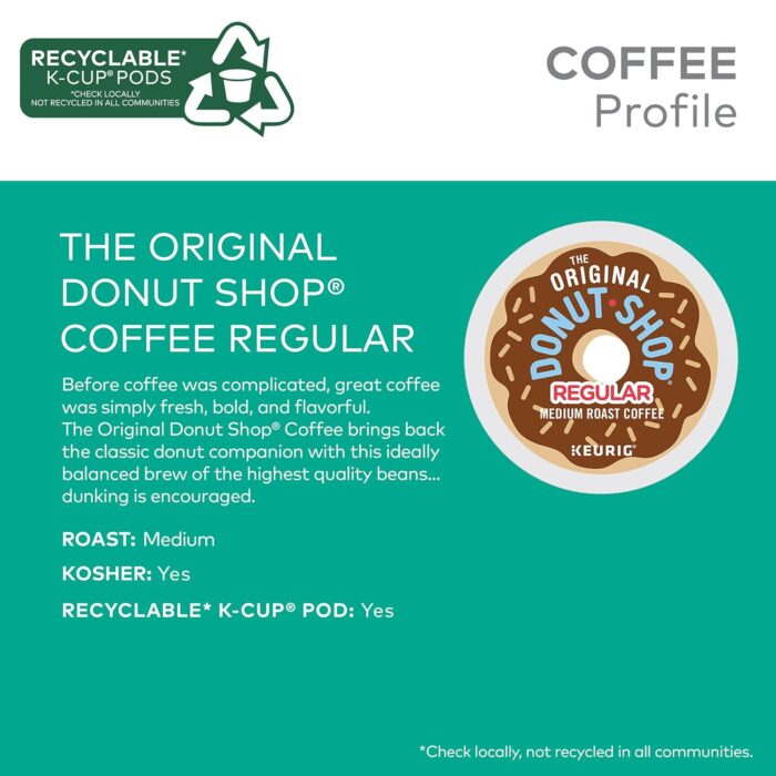 The Original Donut Shop Regular, Single-Serve Keurig K-Cup Pods, Medium Roast Coffee Pods, 32 Count - Image 8