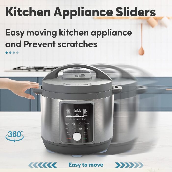 Appliance Sliders for Kitchen Appliances 24 PCS Self-adhesive Small Kitchen Appliance Slider Kitchen Hacks Easy to MovIing & Space Saving Kitchen Must Have Gadgets Appliance Accessories for countertop - Image 2