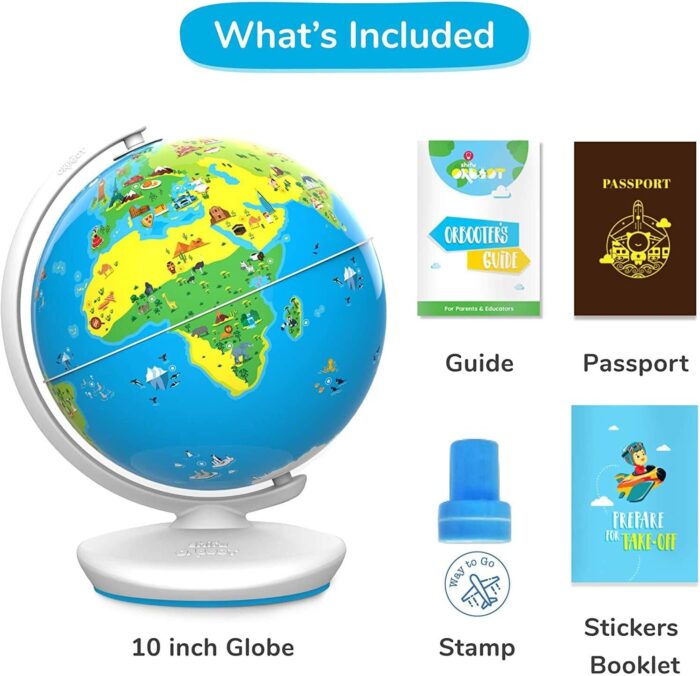 PlayShifu Educational Globe for Kids - Orboot Earth (Globe + App) Interactive AR World Globe | 400 Wonders, 1000+ Facts | STEM Toy Gifts for Kids 4-10 Years | No Borders, No Names on Orboot Globe - Image 3