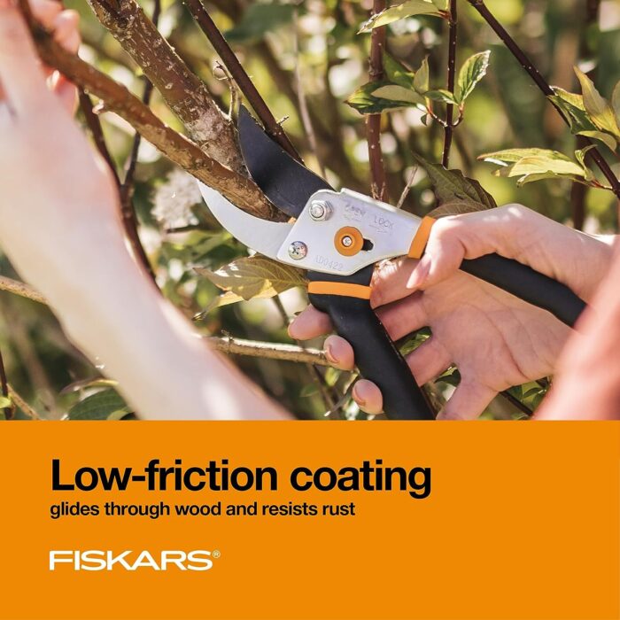 Fiskars Bypass Pruning Shears 5/8” Garden Clippers - Plant Cutting Scissors with Sharp Precision-Ground Steel Blade - Image 6