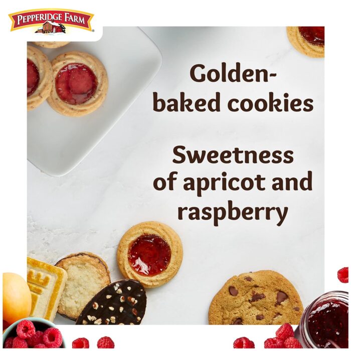 Pepperidge Farm Verona Apricot Raspberry Thumbprint Cookies, 6.75 oz. Bag - Image 2