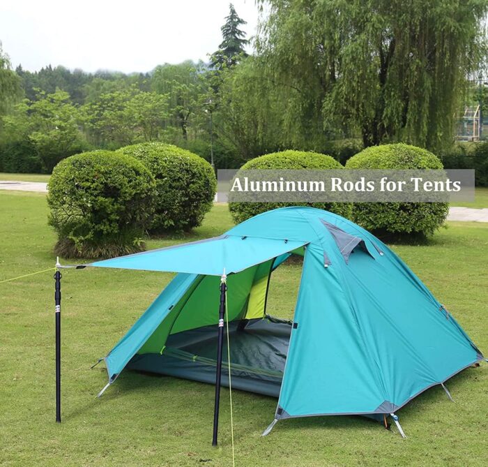 HIKEMAN Tarp Poles Adjustable Aluminum Telescoping Tarp Poles, Lightweight Canopy Poles Portable Tent Poles for Outdoor Camping Backpacking Awning - Image 5