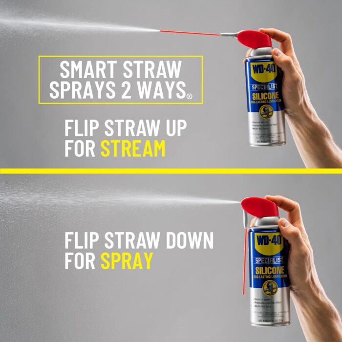 WD-40 Specialist Silicone Lubricant with SMART STRAW SPRAYS 2 WAYS, 11 OZ - Image 3