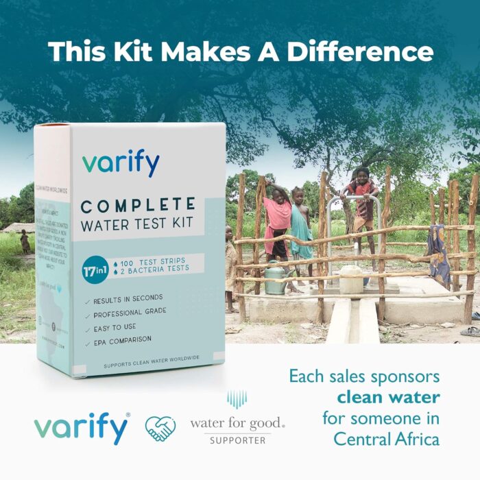 Varify 17 in 1 Complete Drinking Water Test Kit - 100 Strips + 2 Bacteria Tester Kits - Well, Tap, Home, City Water Testing Strip for Lead, Alkaline, Chlorine, Hardness, Iron, Fluoride, Copper & More - Image 7