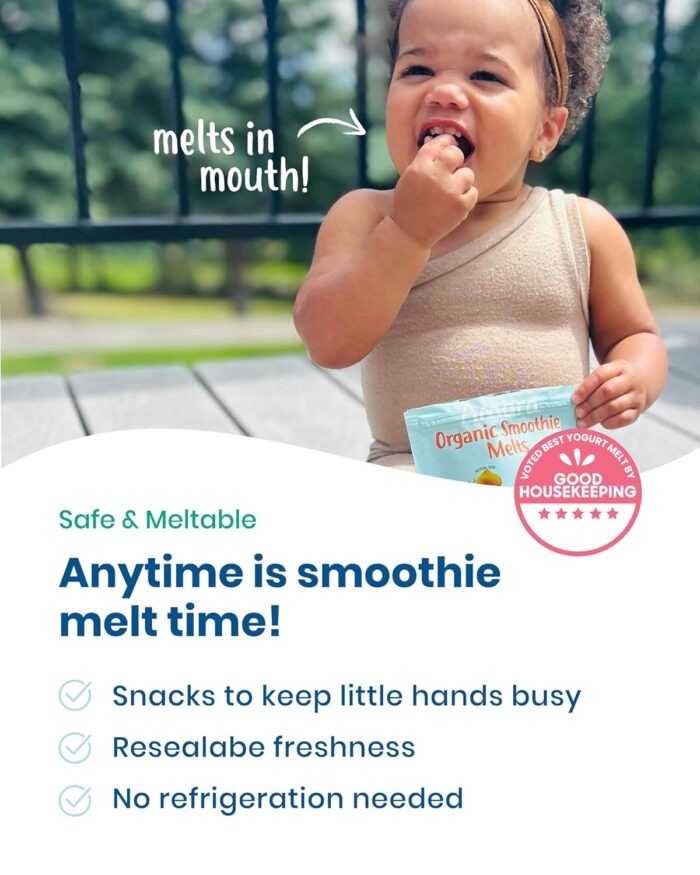 Amara Smoothie Melts - Mixed Red Berries - Baby Snacks Made With Fruits and Vegetables - Healthy Toddler Snacks For Your Kids Lunch Box - Organic Plant Based Yogurt Melts - 6 Resealable Bags - Image 5