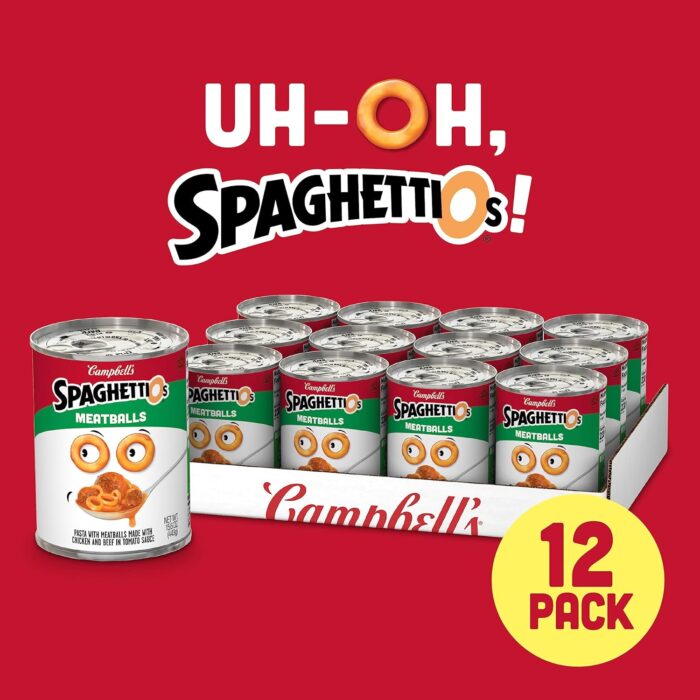 SpaghettiOs Canned Pasta with Meatballs, 15.6 oz Can (Pack of 12) - Image 2