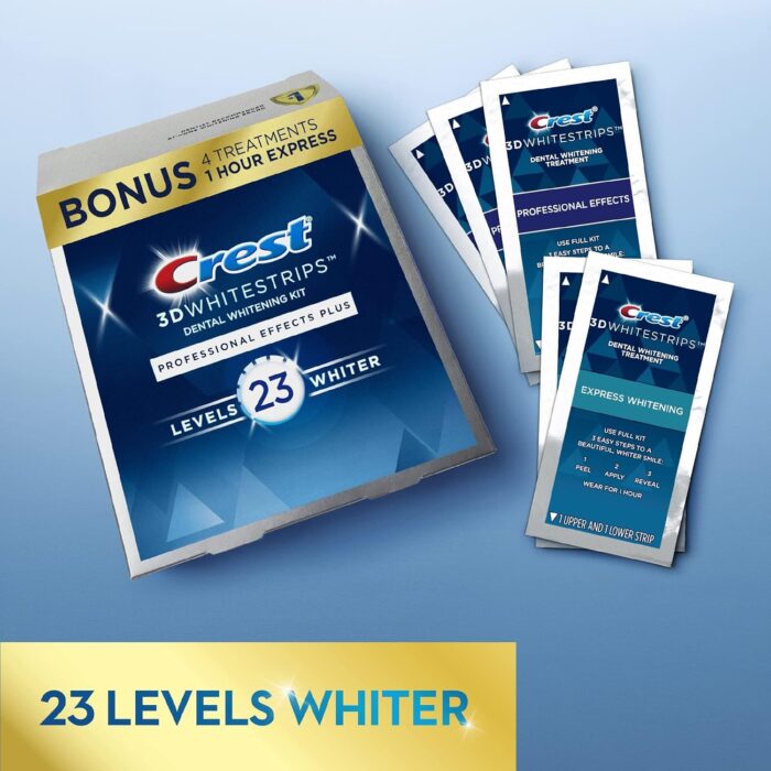 Crest 3D Whitestrips, Professional Effects Plus, Teeth Whitening Strip Kit, 48 Strips (24 Count Pack) - Image 4