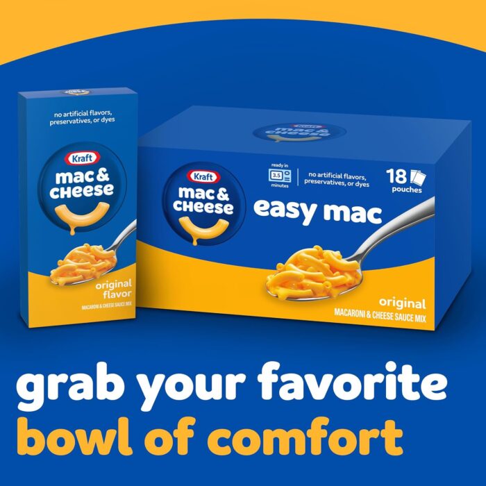 Kraft Easy Mac Microwavable Macaroni & Cheese (6.7oz Packets, Pack of 18) - Image 8