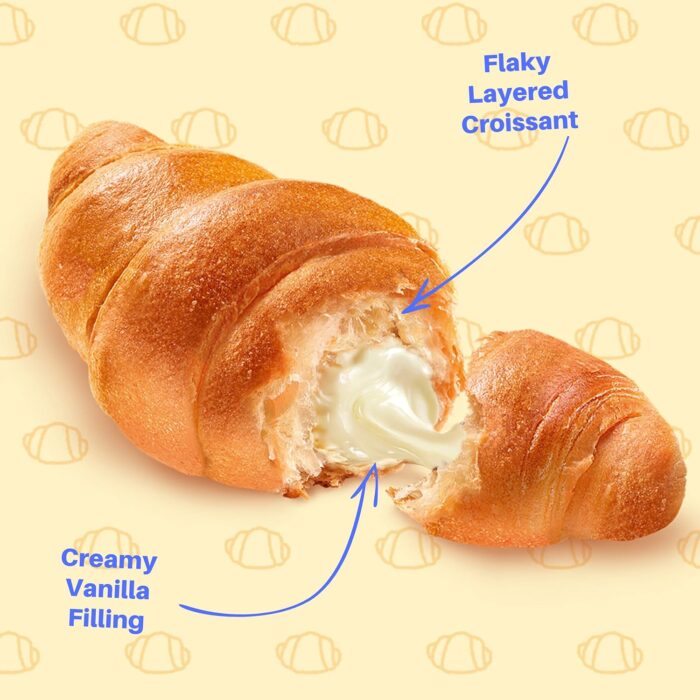 7Days Soft Croissant, Vanilla Croissant, Breakfast Pastry, Individually Wrapped On The Go Snack, Non-GMO, 2.65 Ounce (Pack of 6) - Image 3