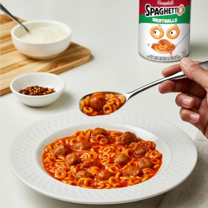 SpaghettiOs Canned Pasta with Meatballs, 15.6 oz Can (Pack of 12) - Image 3