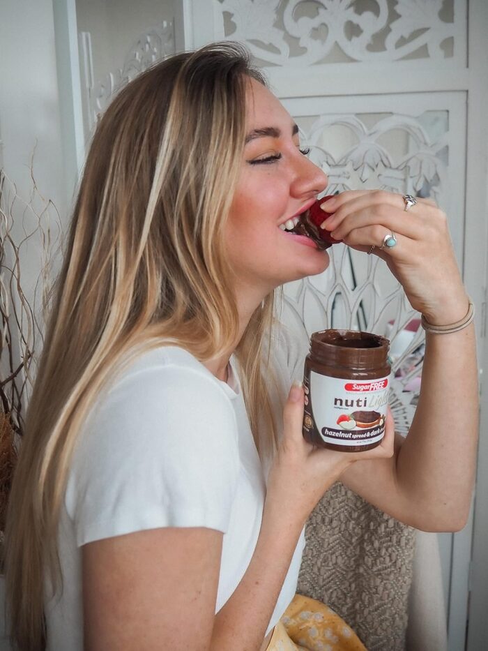 Nutilight Sugar Free Hazelnut Spread with Cocoa, Friendly, Vegan, Kosher, Non-GMO,100% Natural, Cholesterol-Free, Gluten-Free, and Soy-Free, 11 Ounces (Pack of 1) - Image 4