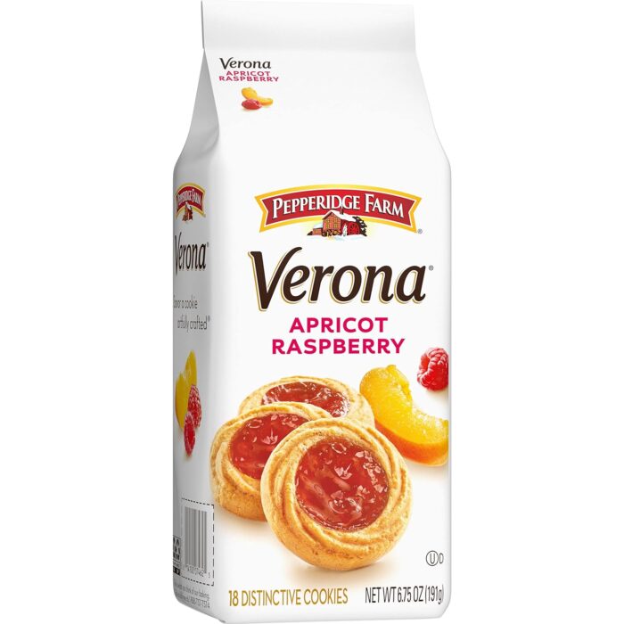 Pepperidge Farm Verona Apricot Raspberry Thumbprint Cookies, 6.75 oz. Bag - Image 8