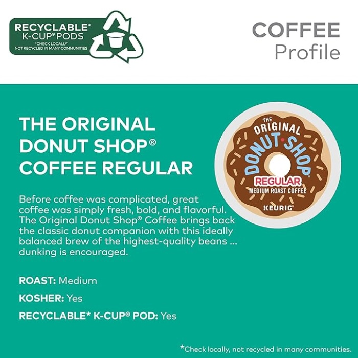 The Original Donut Shop Regular Keurig Single-Serve K-Cup Pods, Medium Roast Coffee, 72 Count (6 Packs of 12) - Image 4