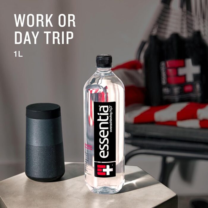 Essentia Water Bottled , 1 Liter, 12-Pack, Ionized Alkaline Water:99.9% Pure, Infused With Electrolytes, 9.5 pH Or Higher With A Clean, Smooth Taste - Image 4