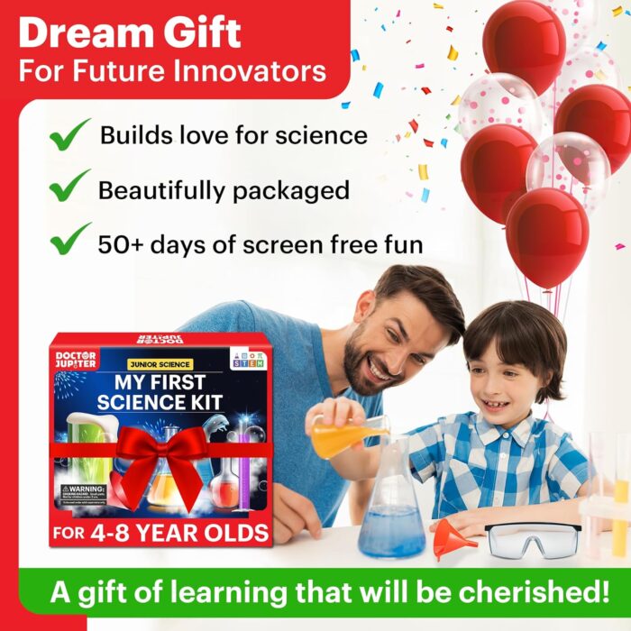 Doctor Jupiter My First Science Kit for Kids Ages 4-5-6-7-8| Birthday, Easter Gift Ideas for 4-8 Year Old Boys & Girls| STEM Experiments| Learning & Educational Toys - Image 5