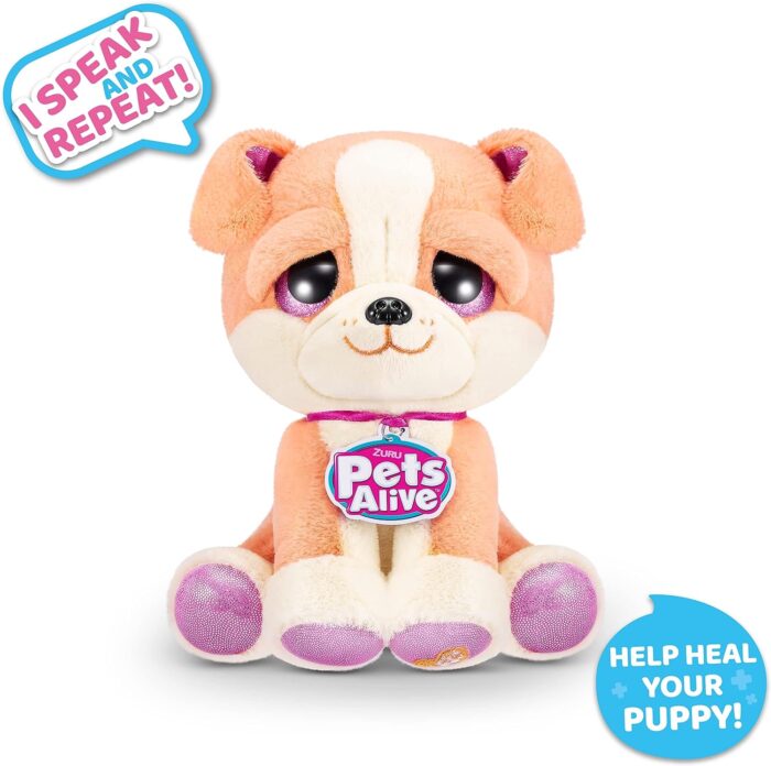 Pets Alive Pet Shop Surprise S3 Puppy Rescue (Bull Dog) by ZURU Surprise Puppy Plush, Ultra Soft Plushies, Compound Surprises Inside, Interactive Toy Pets, Electronic Speak and Repeat - Image 2