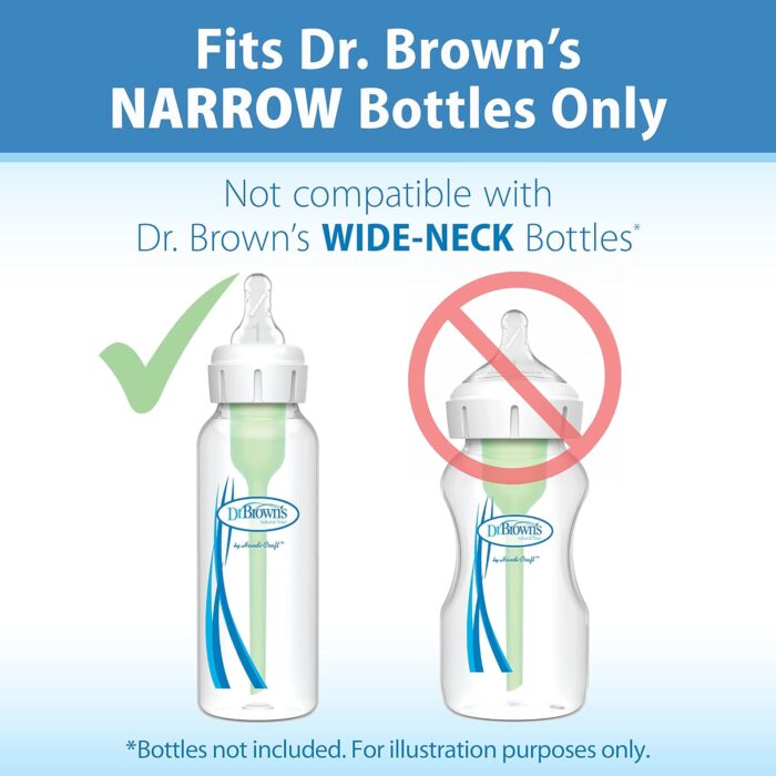 Dr. Brown’s Natural Flow Level 2 Narrow Baby Bottle Silicone Nipple, Medium Flow, 3m+, 100% Silicone Bottle Nipple, 6 Count - Image 8