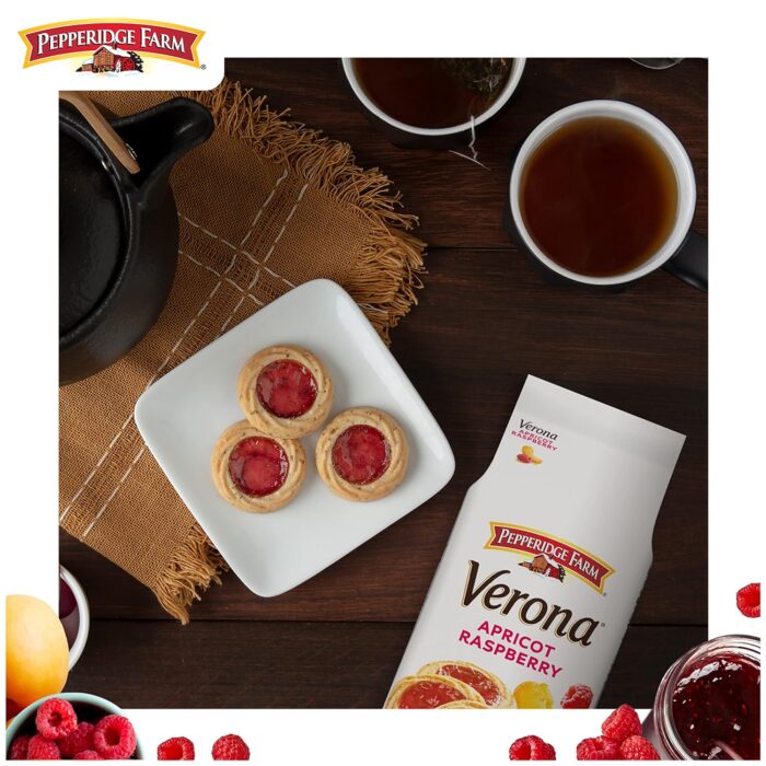 Pepperidge Farm Verona Apricot Raspberry Thumbprint Cookies, 6.75 oz. Bag - Image 3