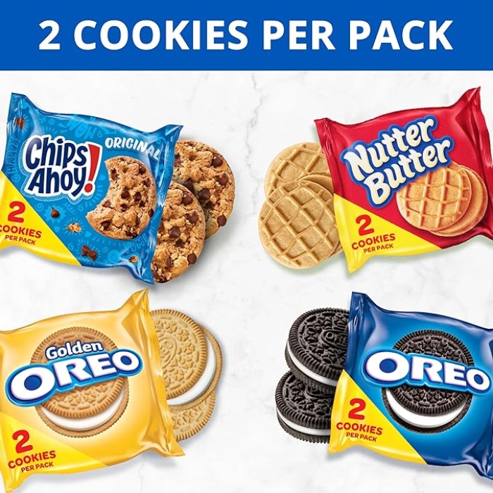 OREO Original, OREO Golden, CHIPS AHOY! & Nutter Butter Cookie Snacks Variety Pack, 56 Snack Packs (2 Cookies Per Pack) - Image 2