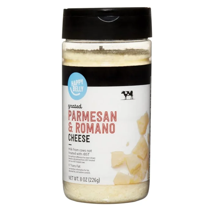 Amazon Brand, Happy Belly Grated Parmesan and Romano Cheese Shaker, 8 Oz